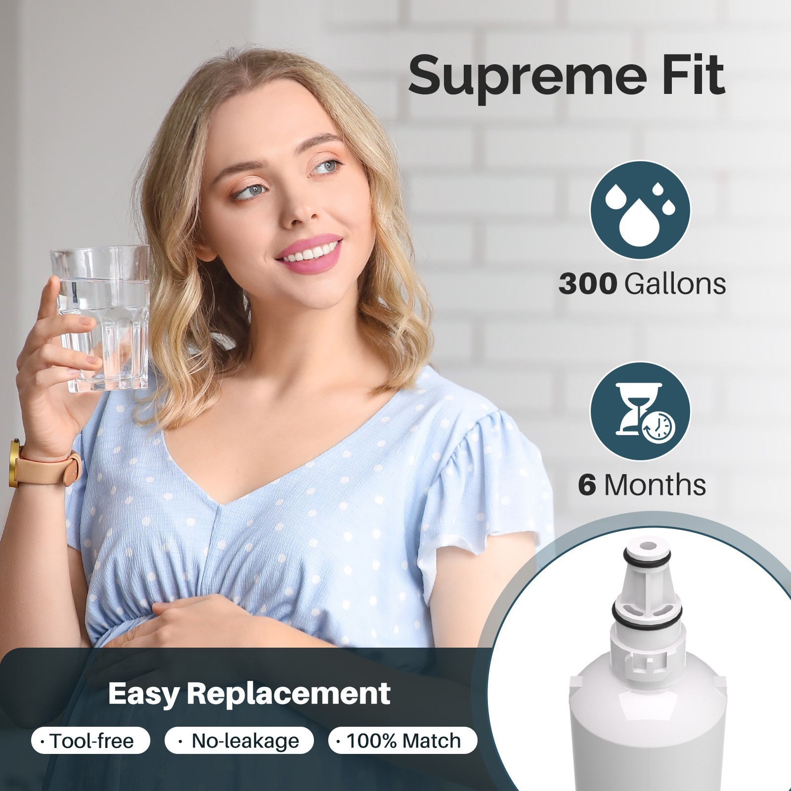 3 Pack Fit For LG LT600P 5231JA2006A 5231JA2006B 9990 Refrigerator Water Filter