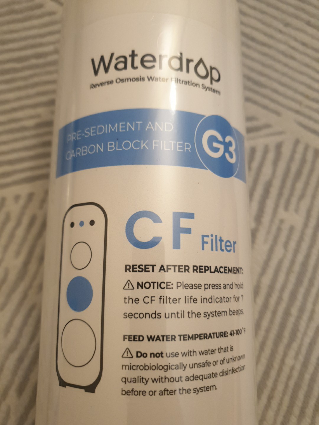 Waterdrop WD-G3-CF Filter, Replacement for WD-G3-W, WD-G3P600 and WD-G3P800-W