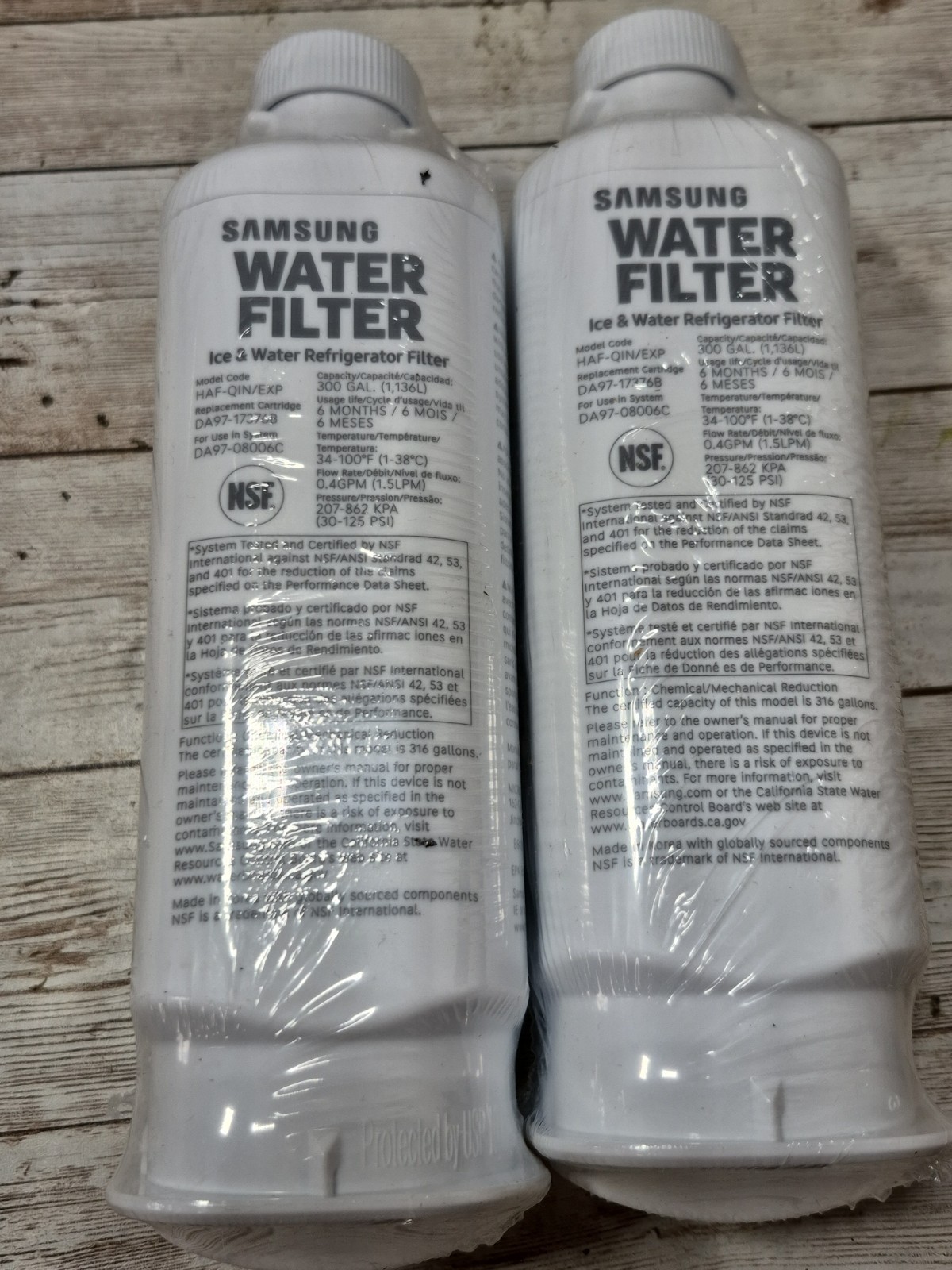 Samsung HAF-QIN/EXP Refrigerator Water Filter 2 Pack Genuine OEM
