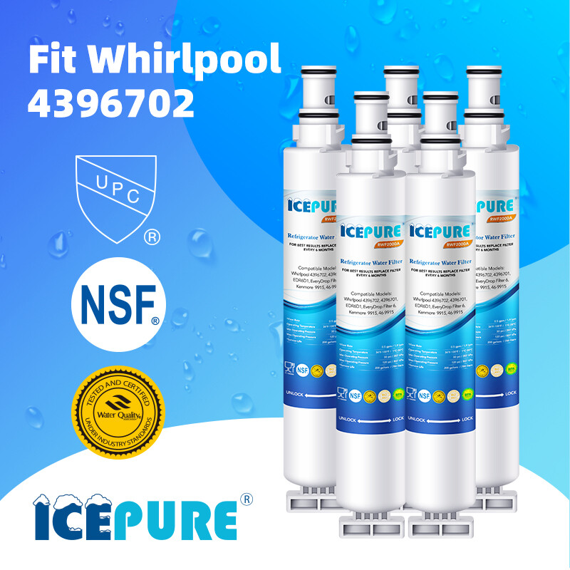 5 Pack Fit For 4396701 4396702 EDR6D1 Filter 6 L200V Water Filter Icepure