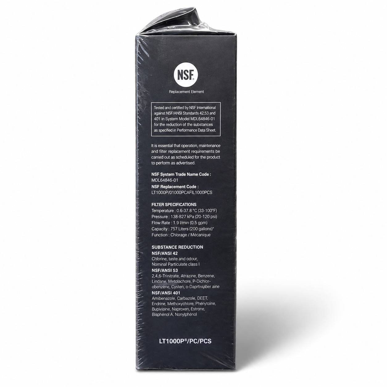 LG Water Filter Replacement Cartridge LT1000P/PC/PCS Repl. ADQ747935