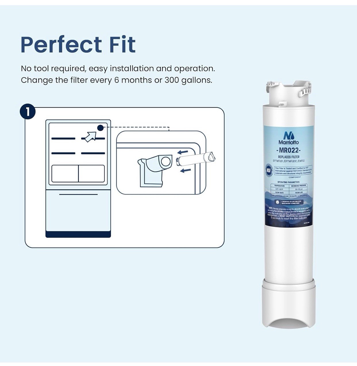 Marriotto MR022 Replacement Water Filter