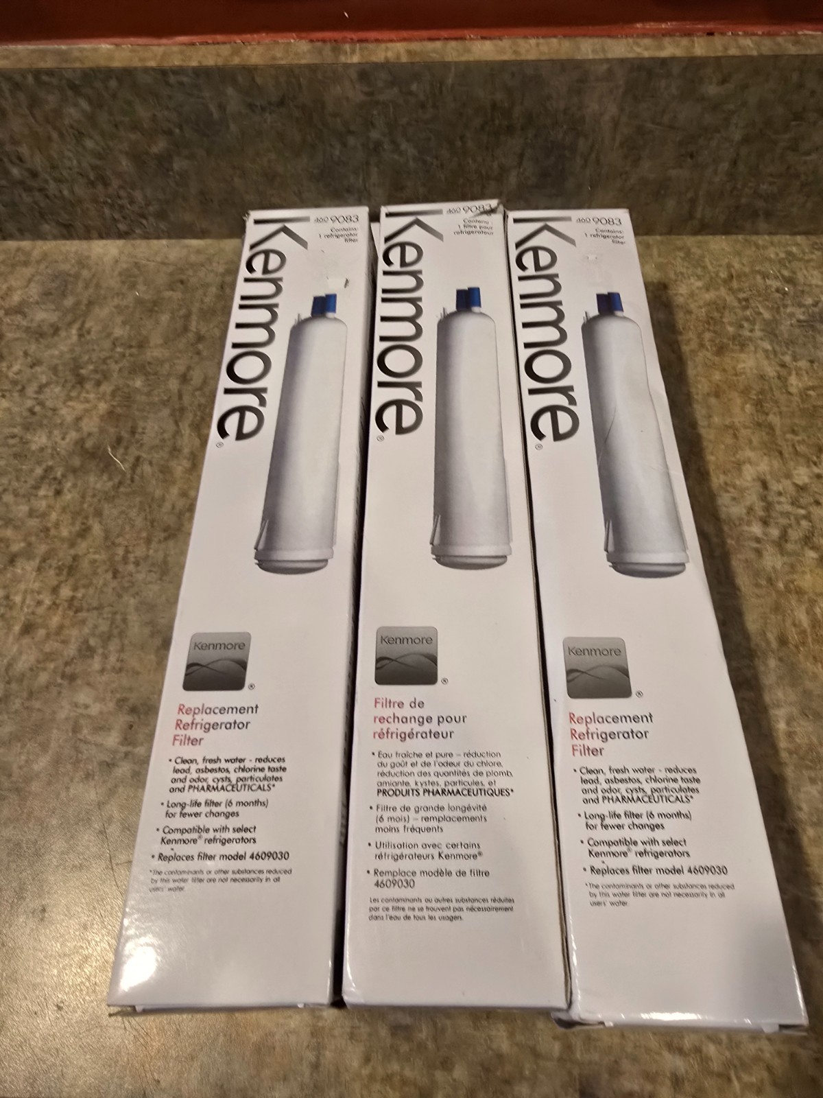 Set of 3 Kenmore 46-9083 Replacement Refrigerator Water Filters