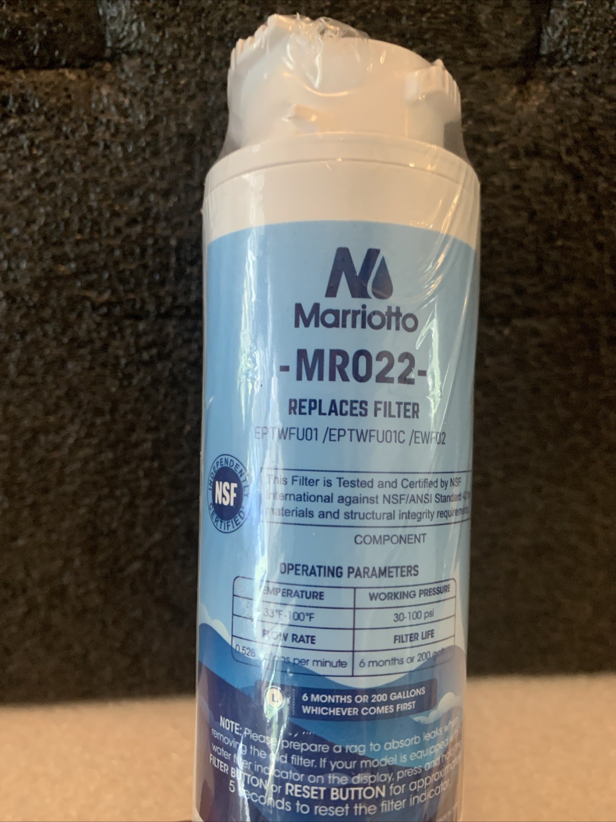 Marriotto MR022 Replacement Water Filter