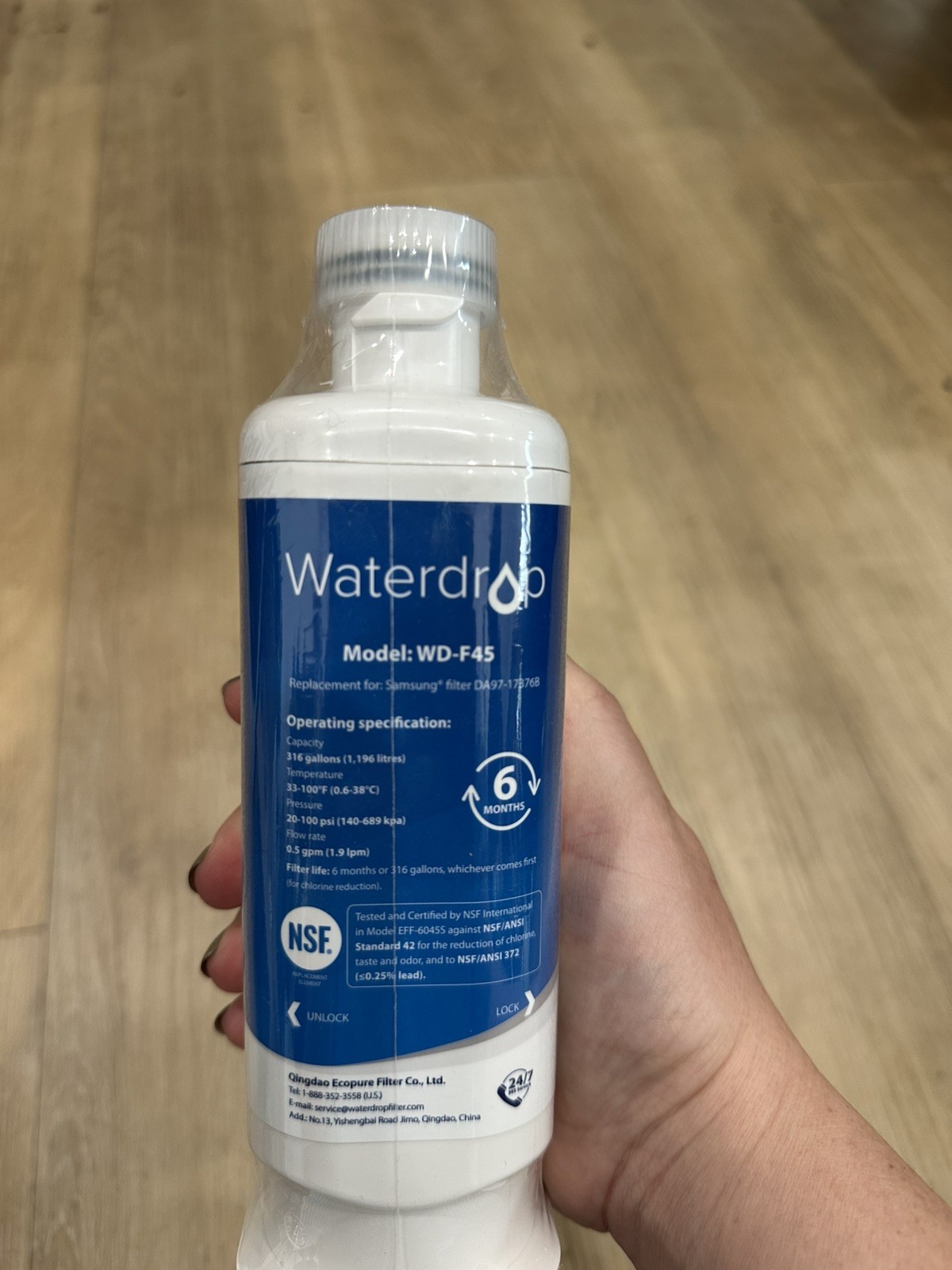 Waterdrop WD-F45 Water Filter – New & Sealed