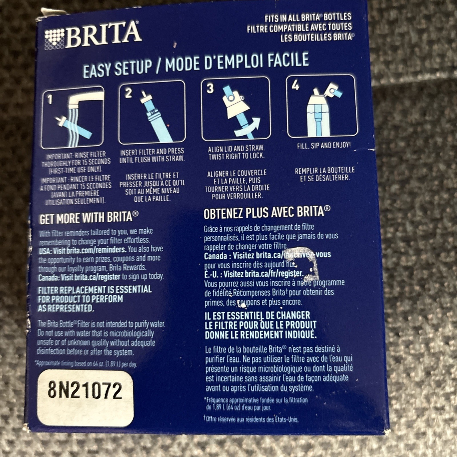 BRITA Bottle Replacement Filters 6 Filters 1 Year Pack New