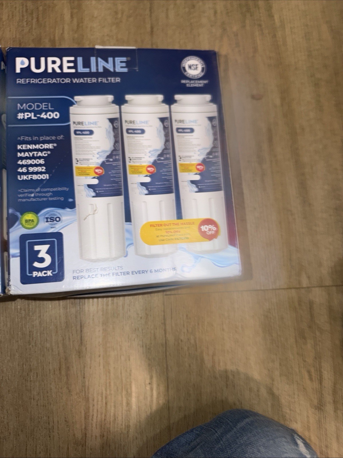 New 2 Pack PureLine Refrigerator Water Filter Model PL-400 See Description