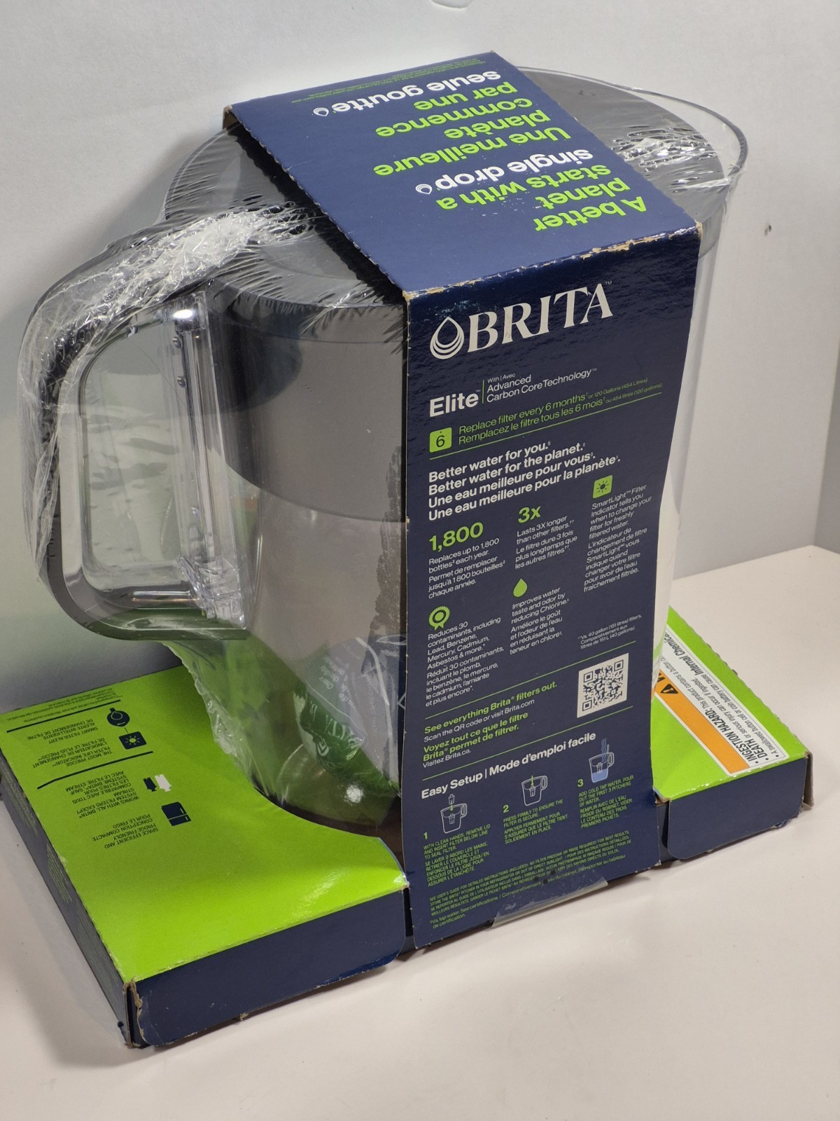 NEW Brita Elite Large 10 Cup Water Filter Pitcher with Advanced Core Technology