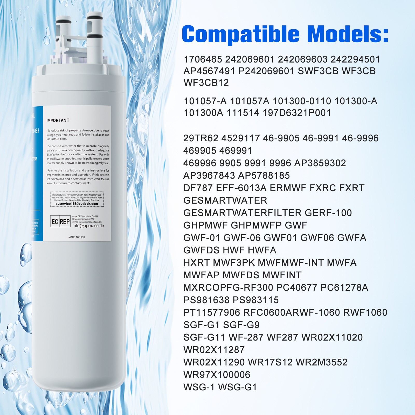 For Frigidaire WF3CB Refrigerator PureSource 3 Water & Ice Filter, NEW 2PCS