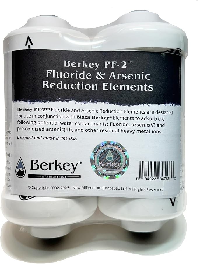 NEW 1-Combo Pack Berkey PF-2 Fluoride Water Filters & Berkey Black Carbon BB9-2
