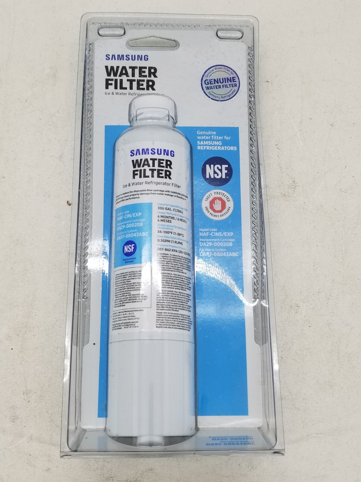 Samsung DA29-00020B HAF-CIN/EXP internal fridge water filter genuine Part