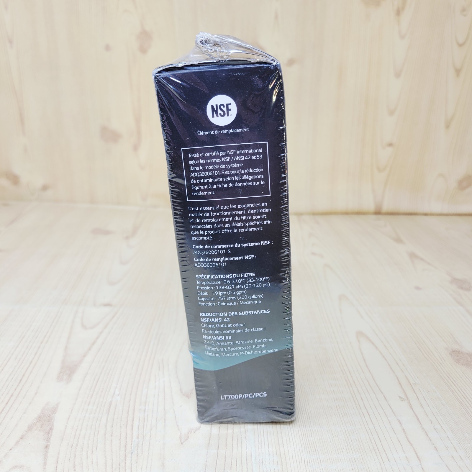 New Sealed LG Genuine Water Filter Replacement Cartridge LT700P/PC/PCS NSF