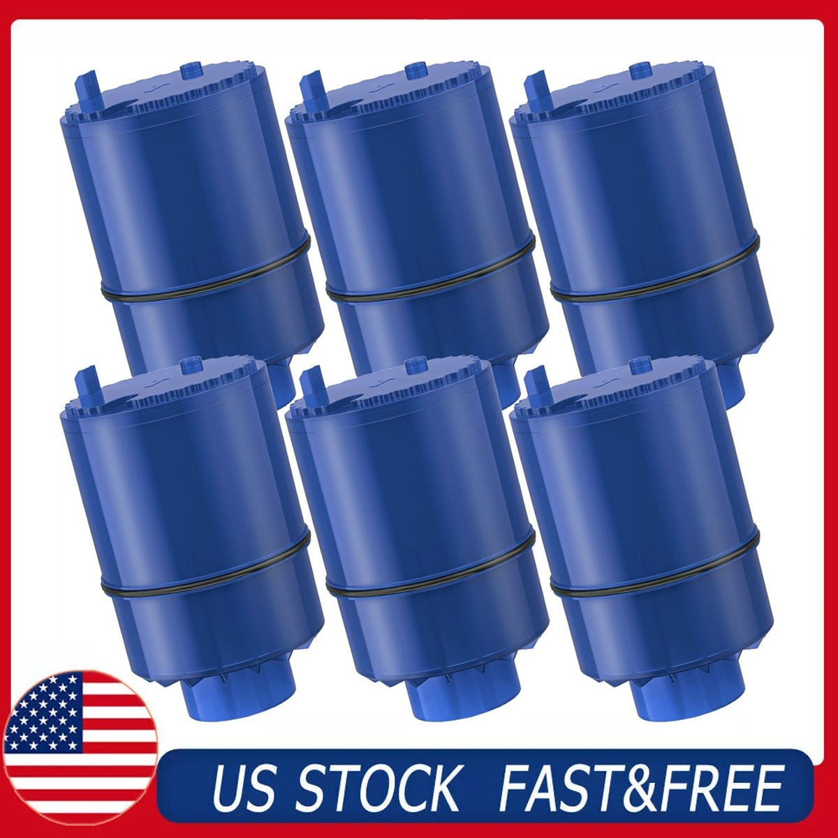 6-Pack RF-9999 Faucet Mount Water Filter Replacement #Reduce 99% impurities