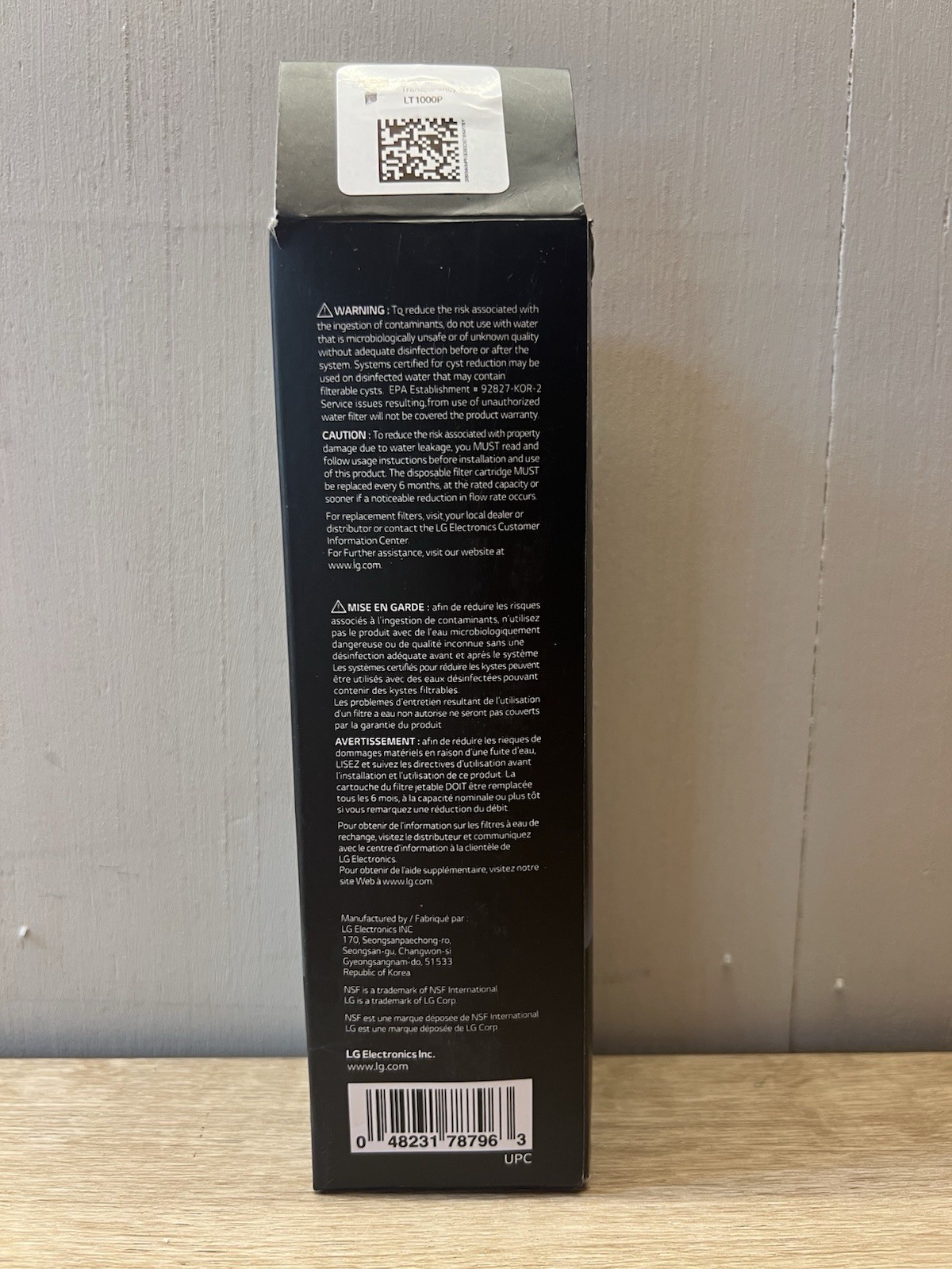LG LT1000P Water Filter Replacement Cartridge LT1000PC/PCS OpenBox Sealed Filter