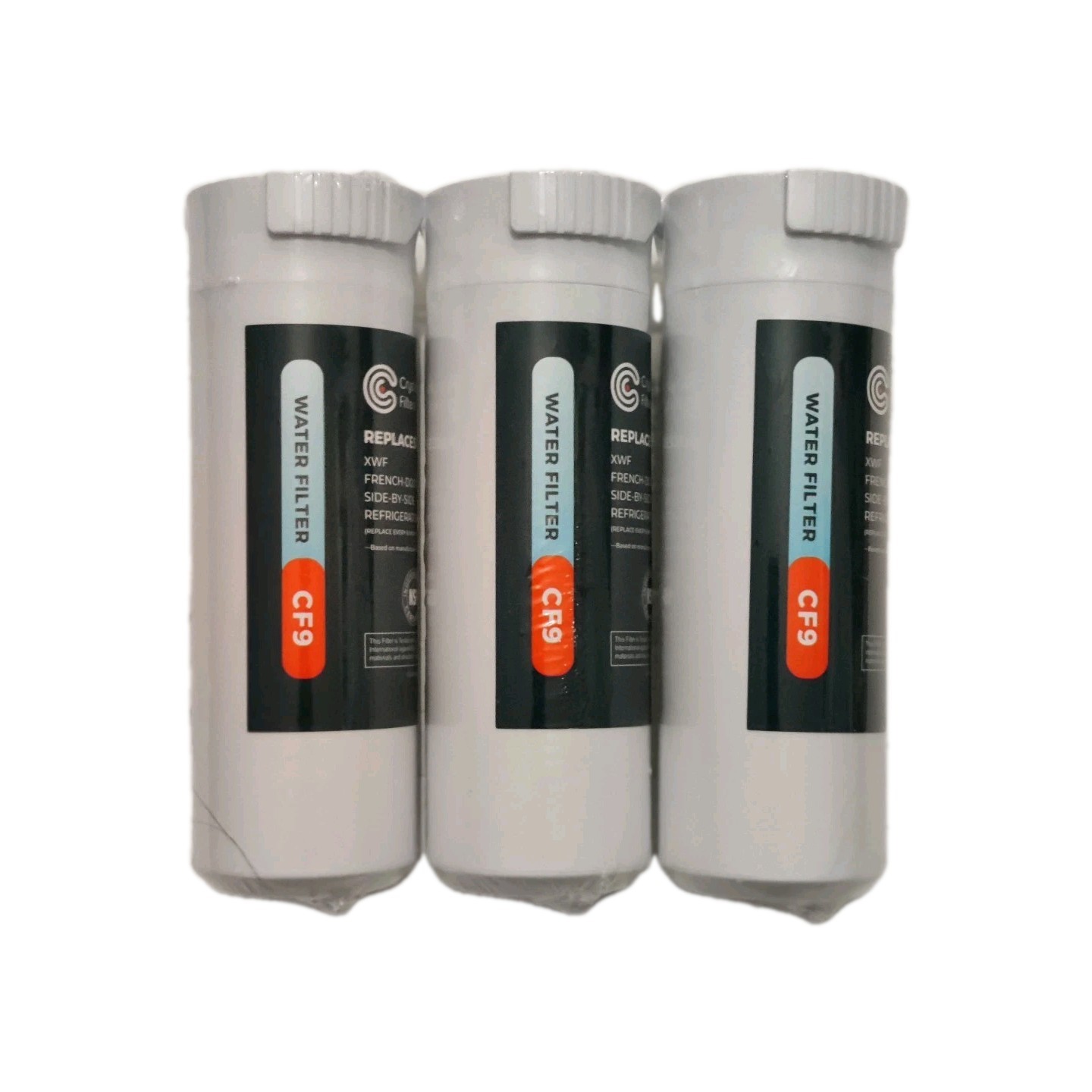 3- Crystala Filter XWF French Doors Side by Side Replace Water Filters sealed