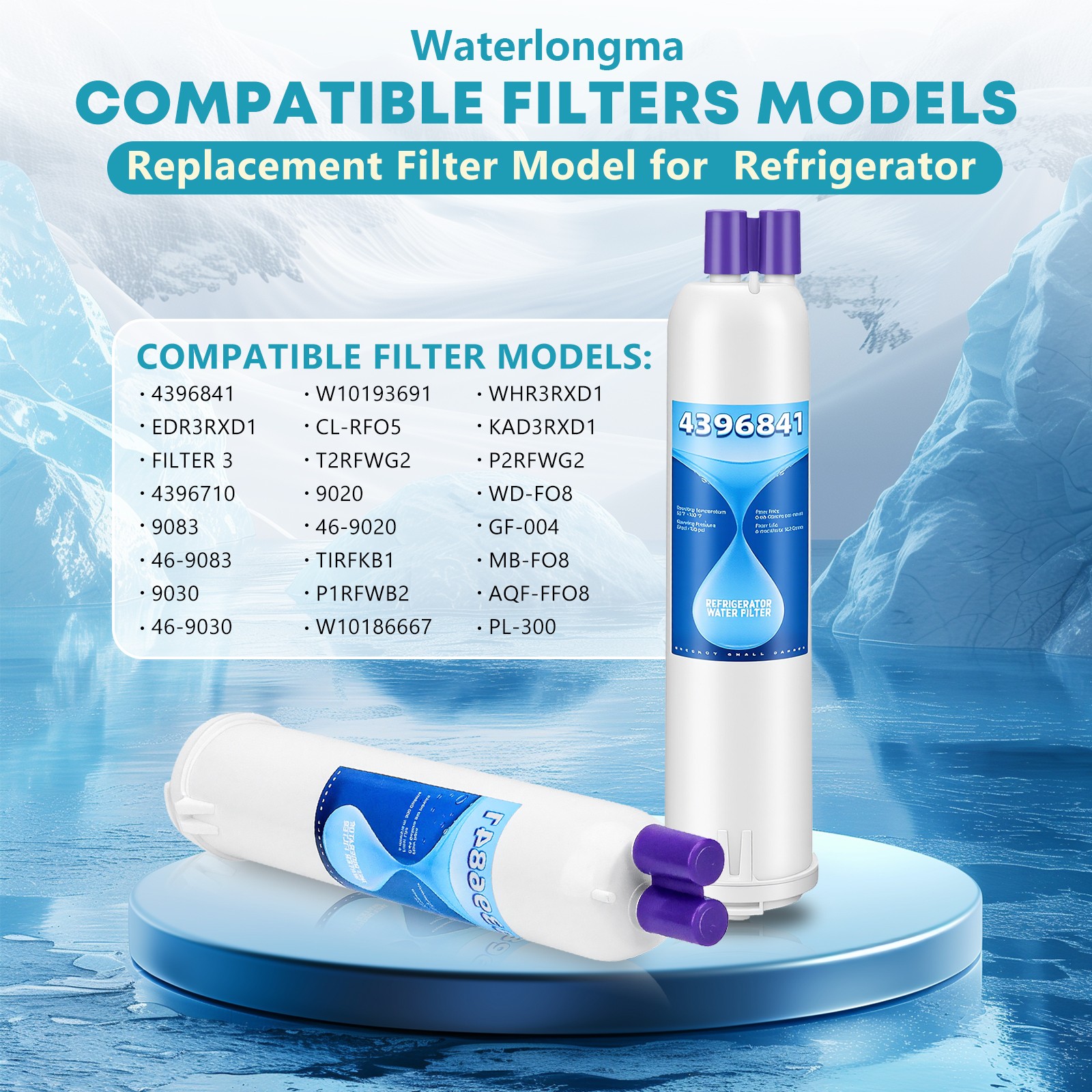 Refrigerator Water Filter Lot of 4 New W10121145 CF-004 46-9083 46-9030 GP003