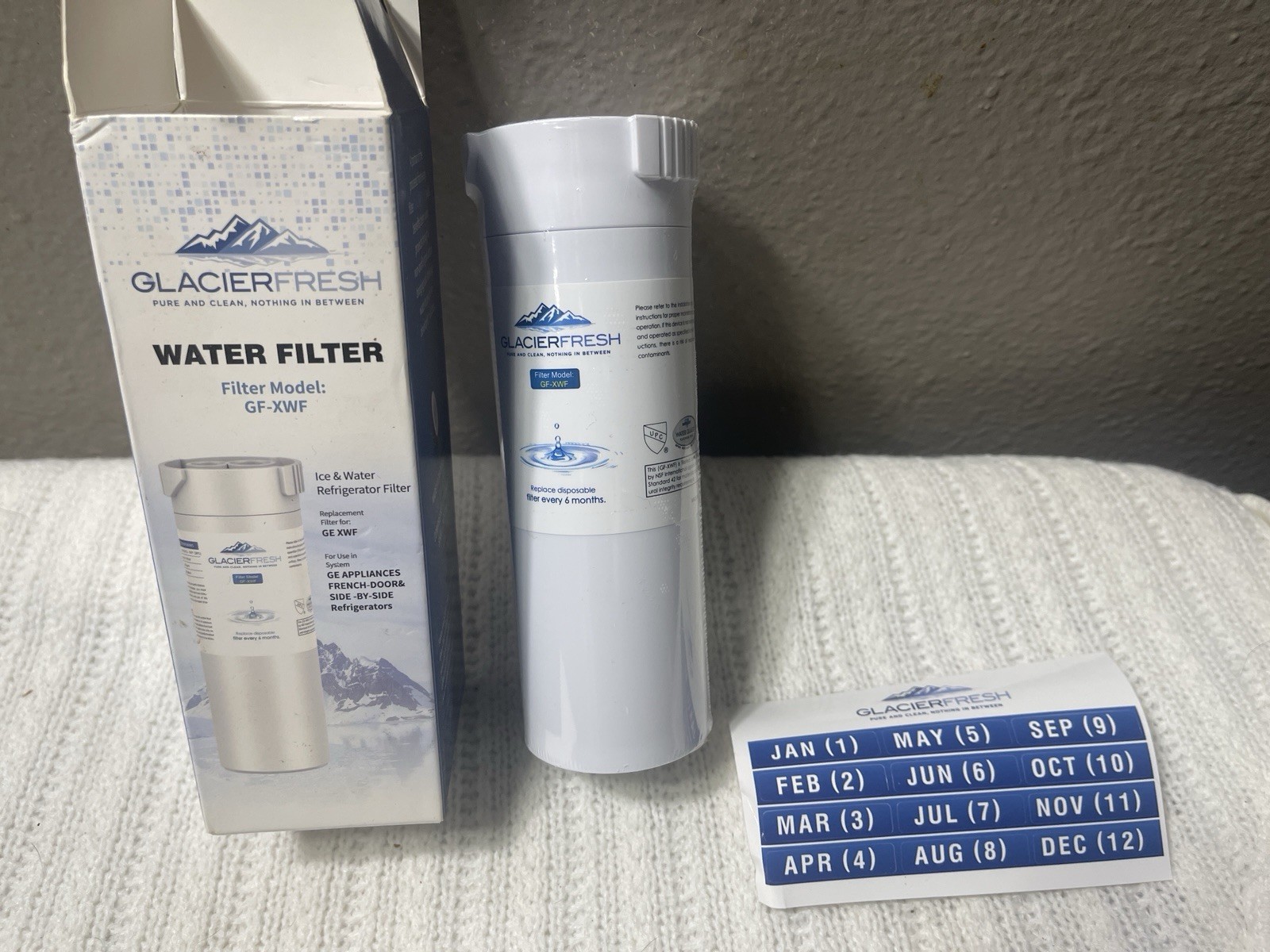 2PK GLACIER FRESH GF-XWF Water Filter Replacement GE French Door & Side By Side
