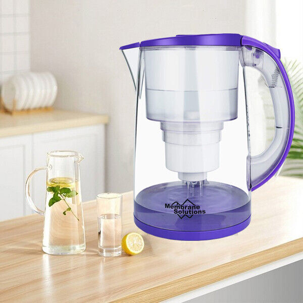 DP05 Water Filter Pitcher w/Filter,Long-Lasting 200gallons,Filtration Jug 12-Cup