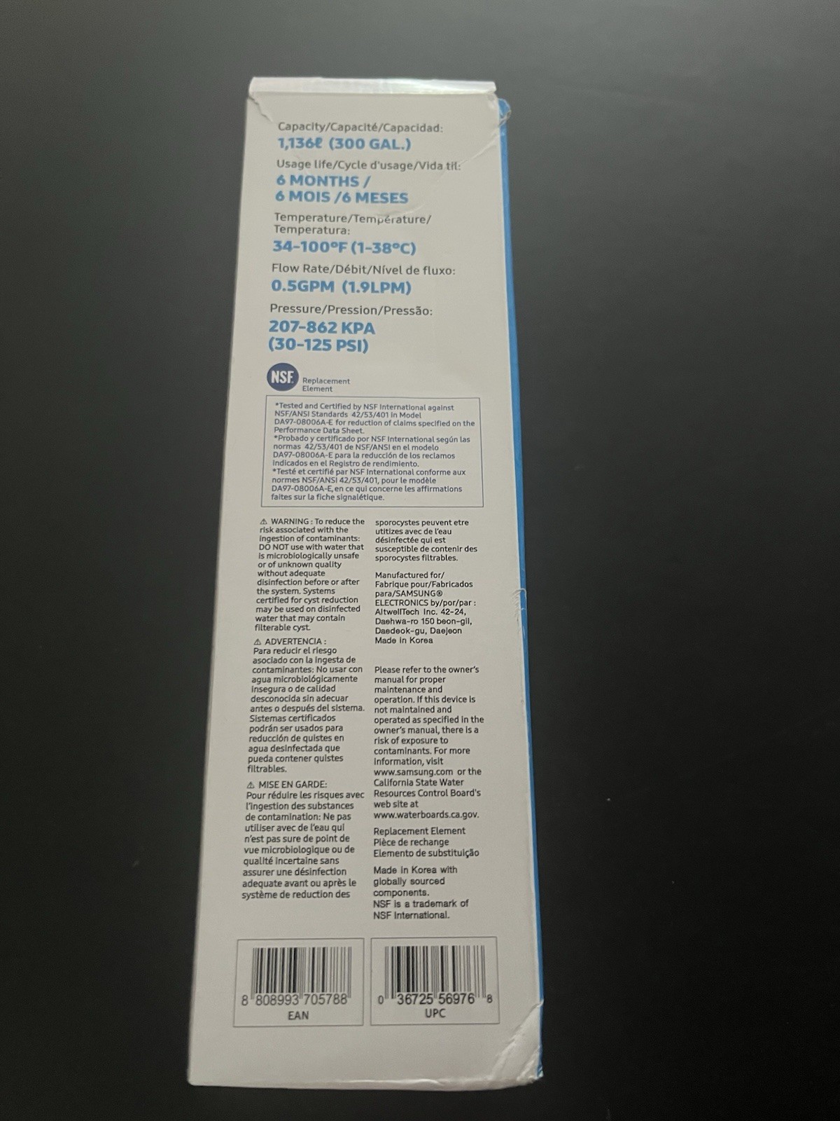 Samsung Genuine HAF-CIN/EXP DA29-00020B Refrigerator Water Filter OEM