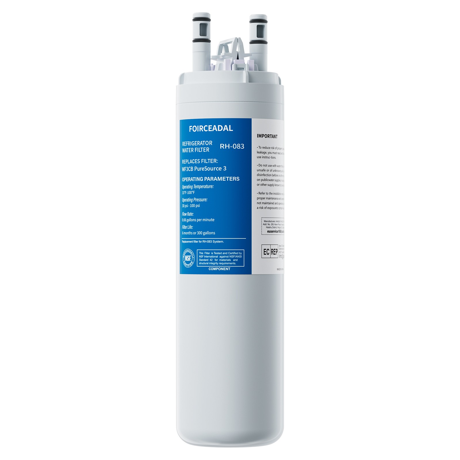 FOR Frigidaire WF3CB Refrigerator PureSource Ultra 3 Water & Ice Filter