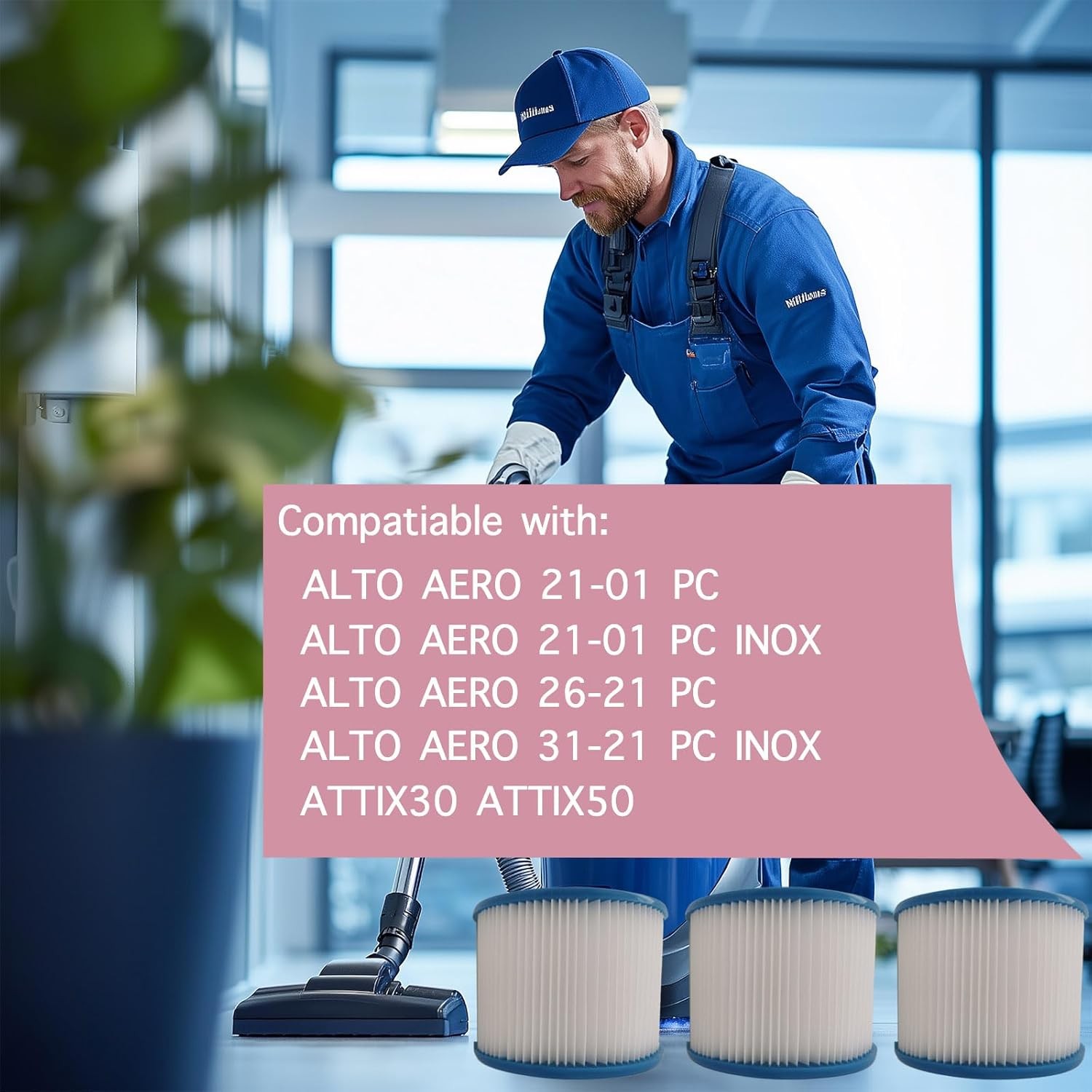 1 PCS Replacement Filter Compatible with Nilfisk ALTO Attix 30 50 Aero 21 26 31