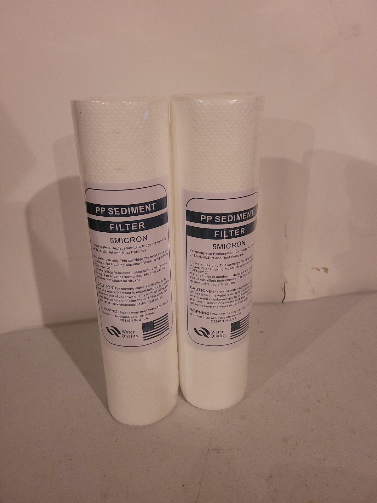 2 Pcs 5 Micron 10″x2.5″ PP Sediment Water Filter Water Quality