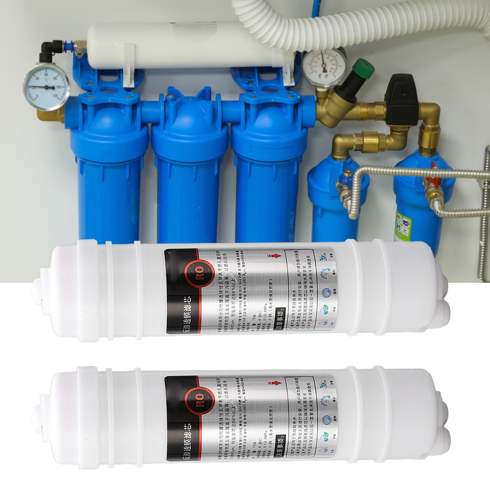 2Pcs Water Purifier Filter RO Membrane 10in 75g (Korean Style)