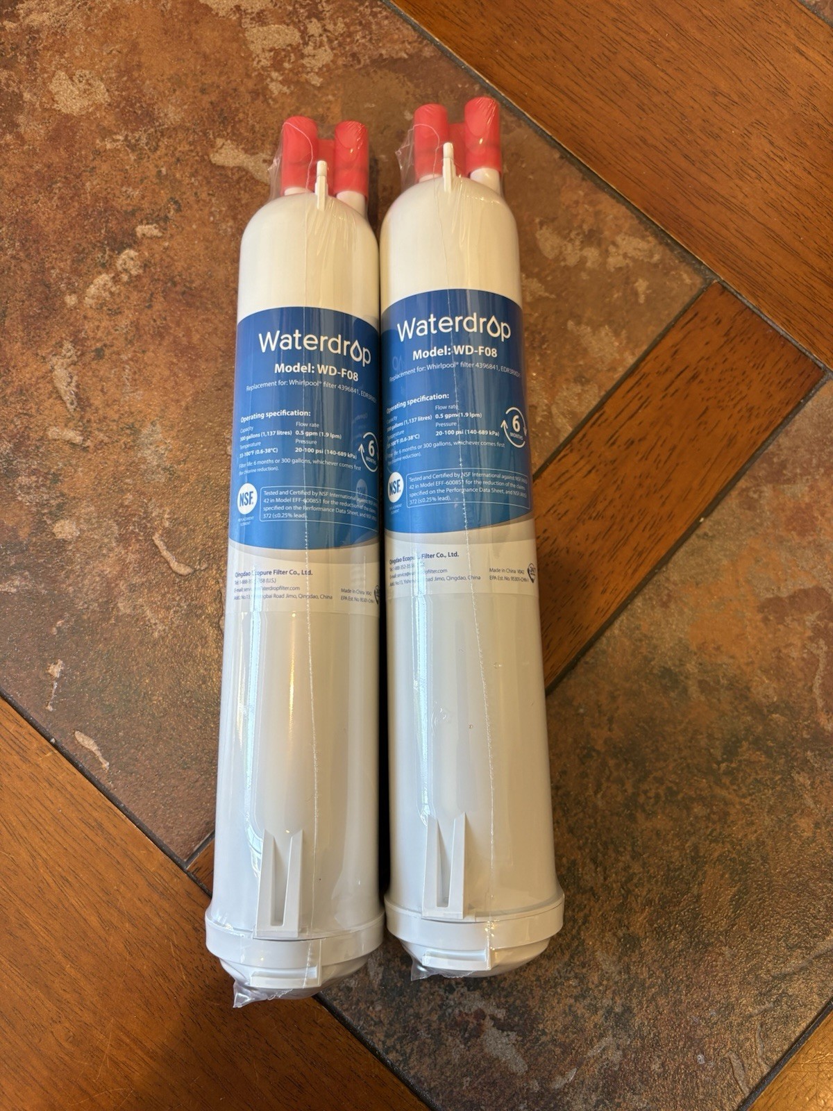 LOT Waterdrop Replacement Refrigerator Water Filters WD-F08 New Sealed