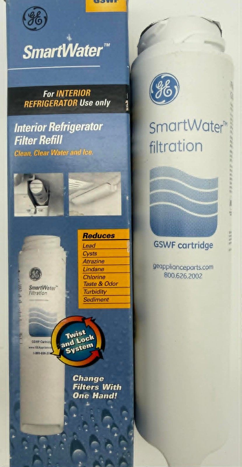 GE SmartWater GSWF Refrigerator Water Filter Sealed New Open Box OEM