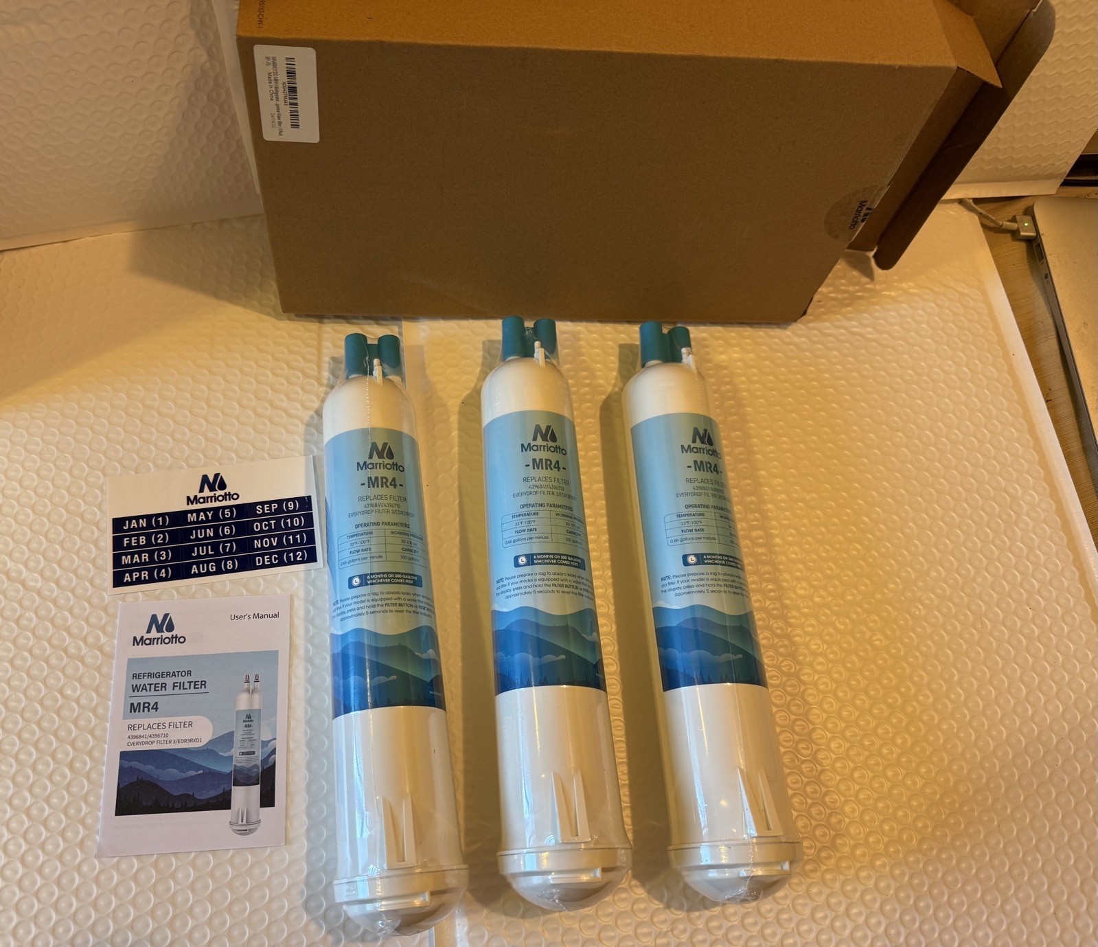Marriotto MR4 Replacement Water Filter – Pack Of 3 – New and sealed