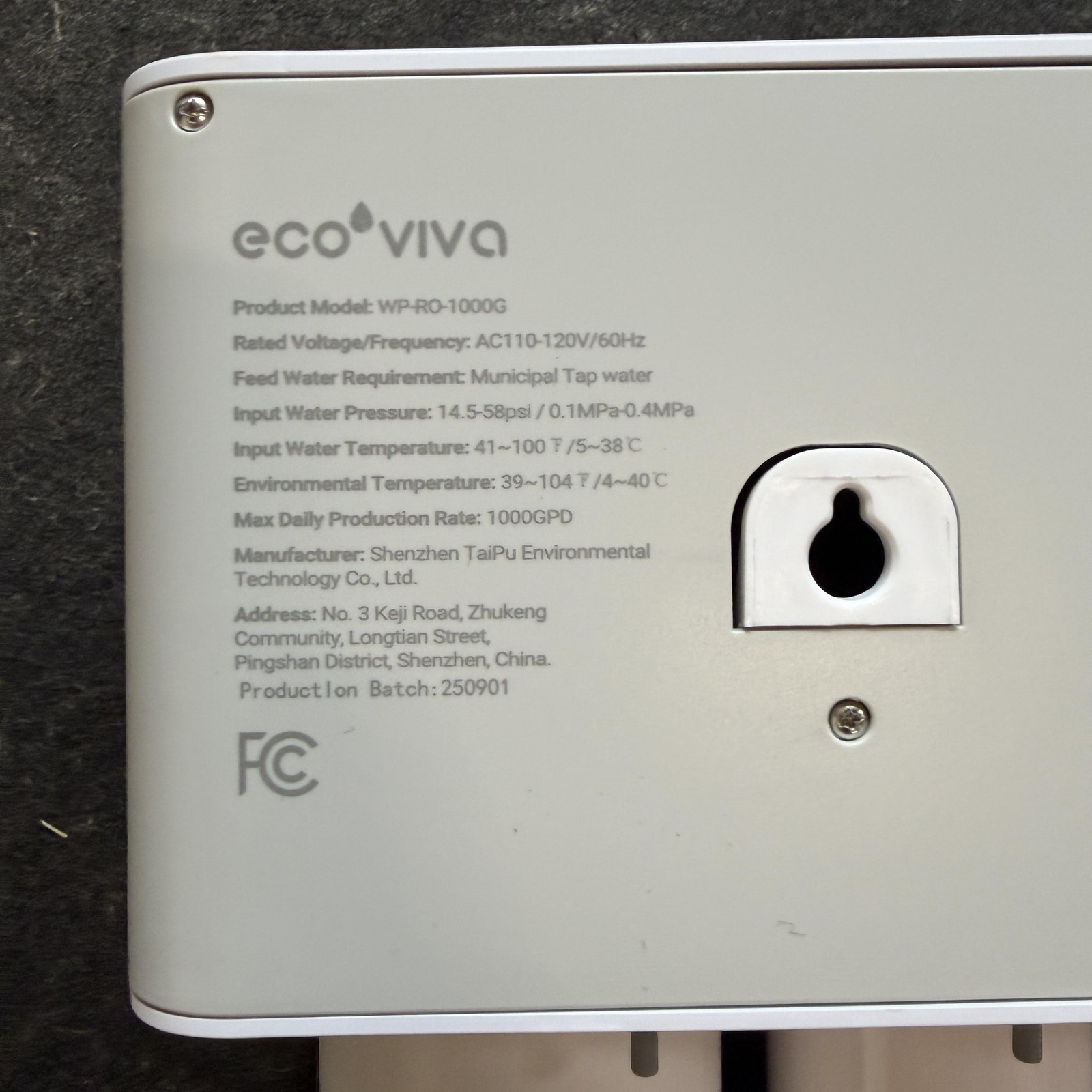 Ecoviva 1000GPD UnderSink Reverse Osmosis RO System, Modern, NSF/ANSI 58 61