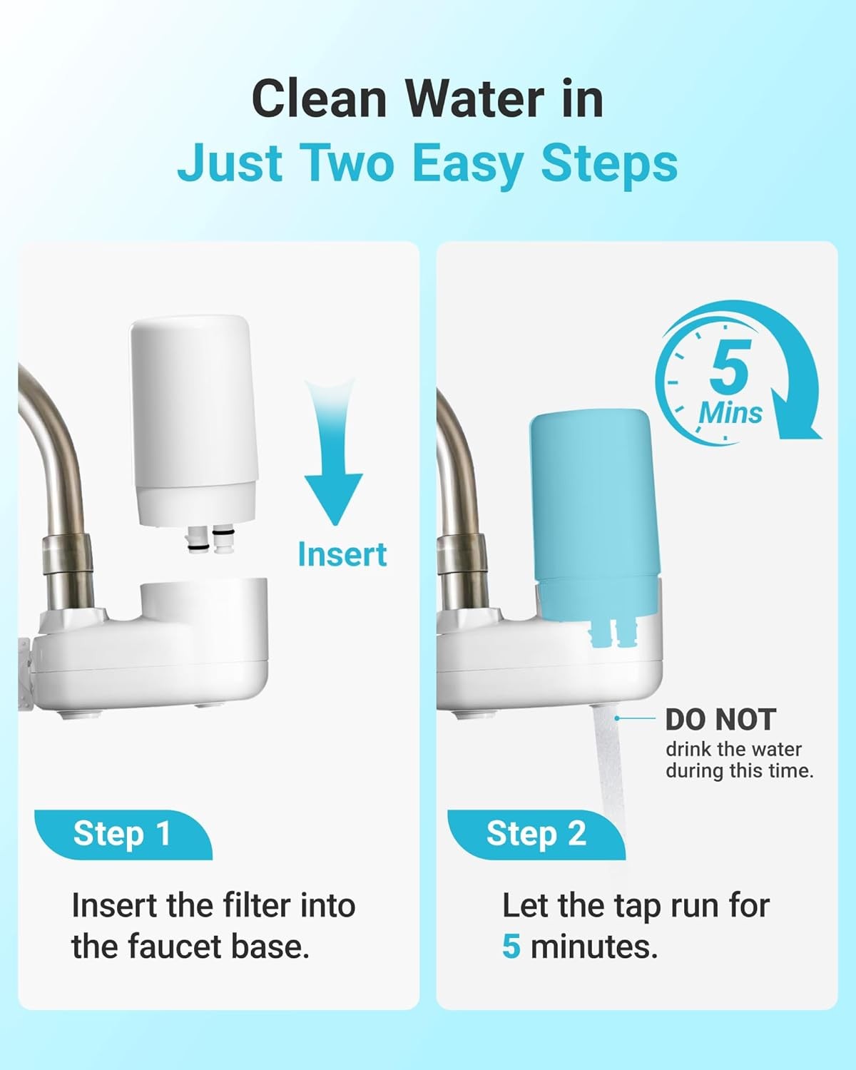 AQUA CREST Faucet Filter,Replacement for Brita Faucet Filter,Brita 36311,FR-200
