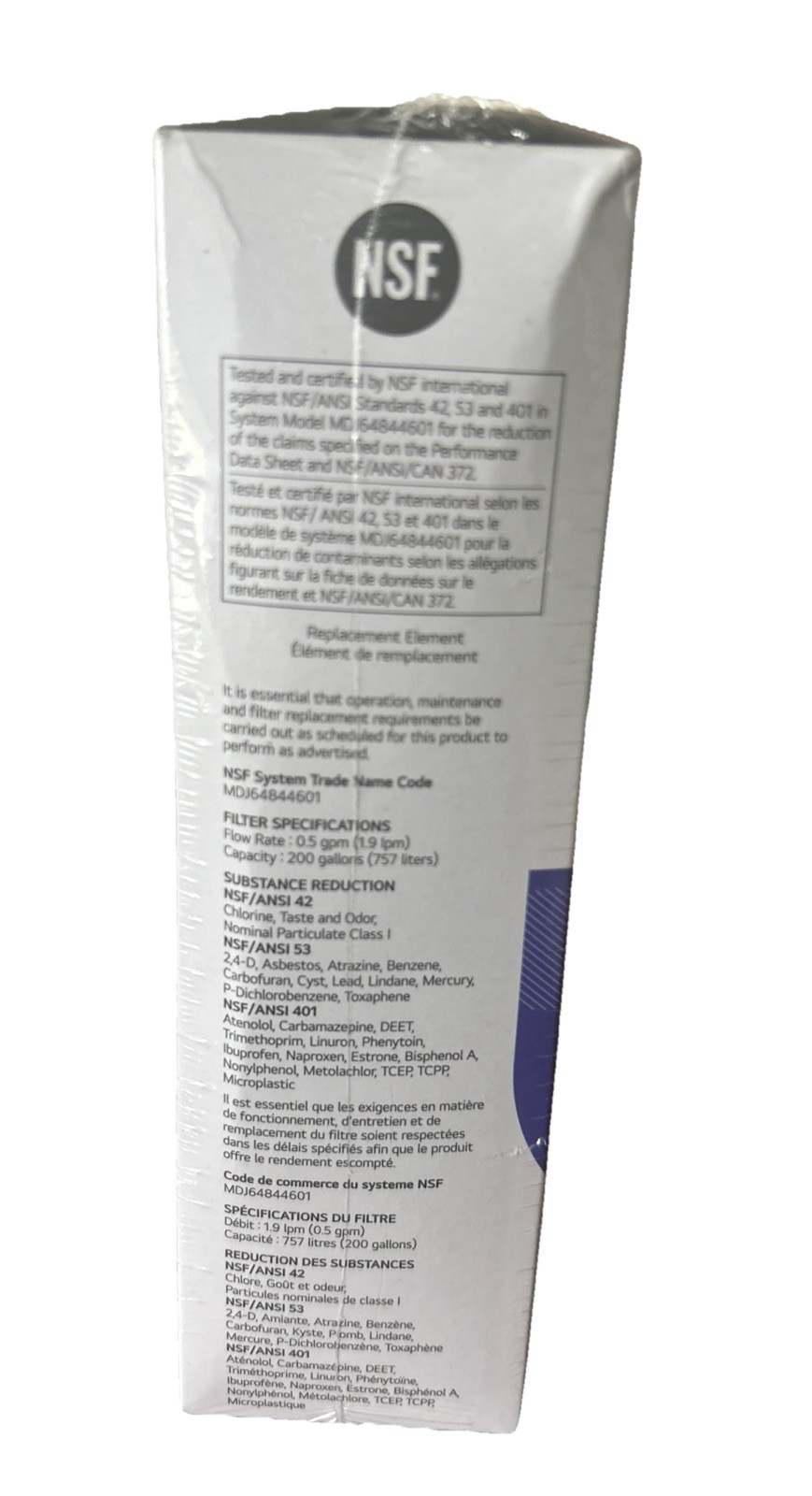 LG LT1000P2 Water Filter Replacement Cartridge 2 Pack White Box OEM #306
