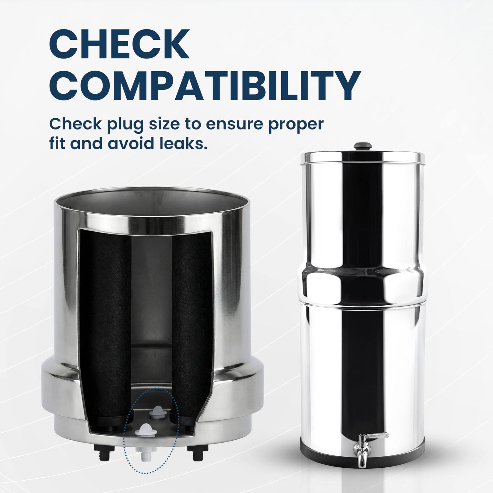 PHOENIX GRAVITY Polypropylene Hole Blockers for All Gravity-Fed Water Filtration
