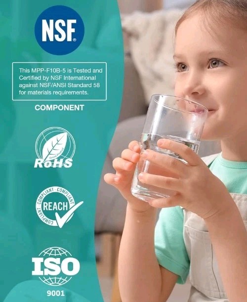 SimPure Sediment Water Filter 5 Micron 10″ x 4.5″ Whole House MPP-F10B-5