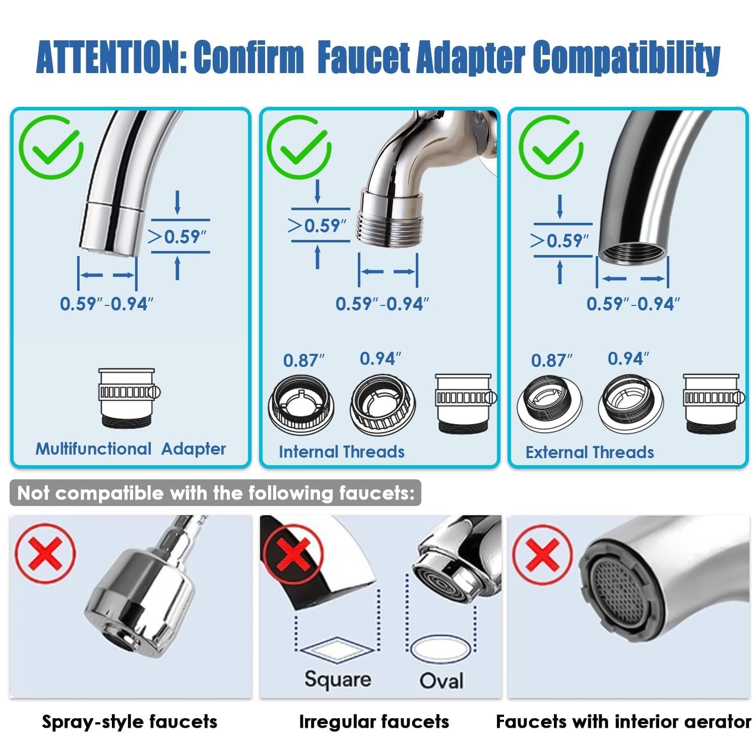 Vortopt Faucet Filter,NSF Certified,400 Gallon High Efficiency Water Purifica…