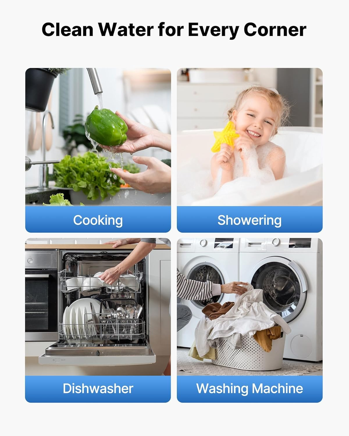 3-Stage Whole House Water Filter System – Reduces Chlorine, Odor & Rust