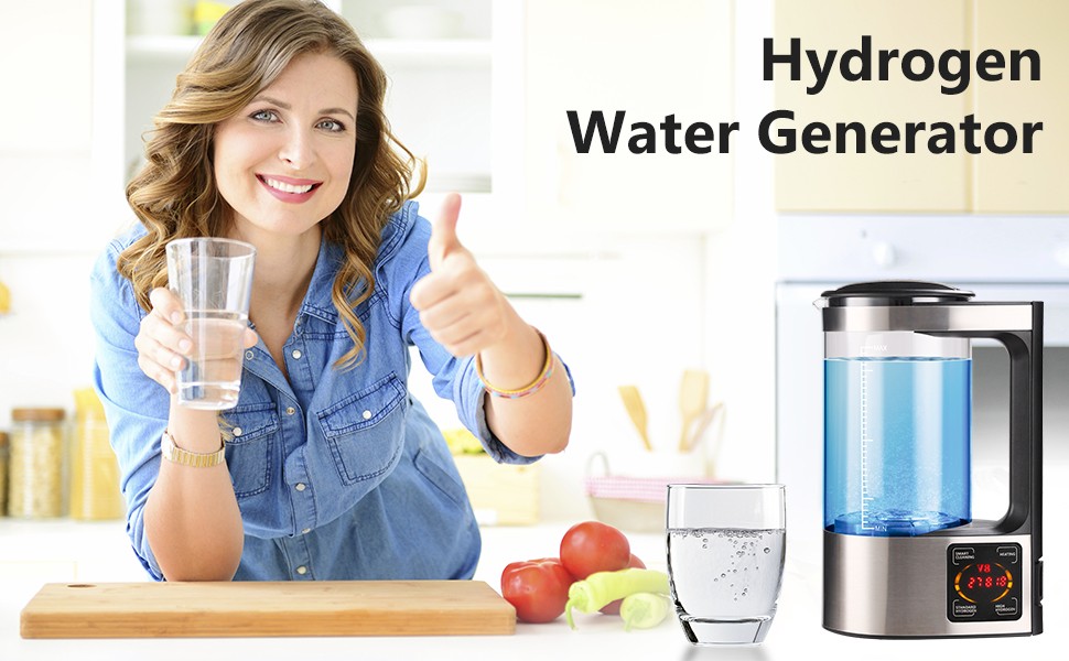 Hydrogen Water Machine Generator 2L Water Ionizer Generator Machine Kettle US