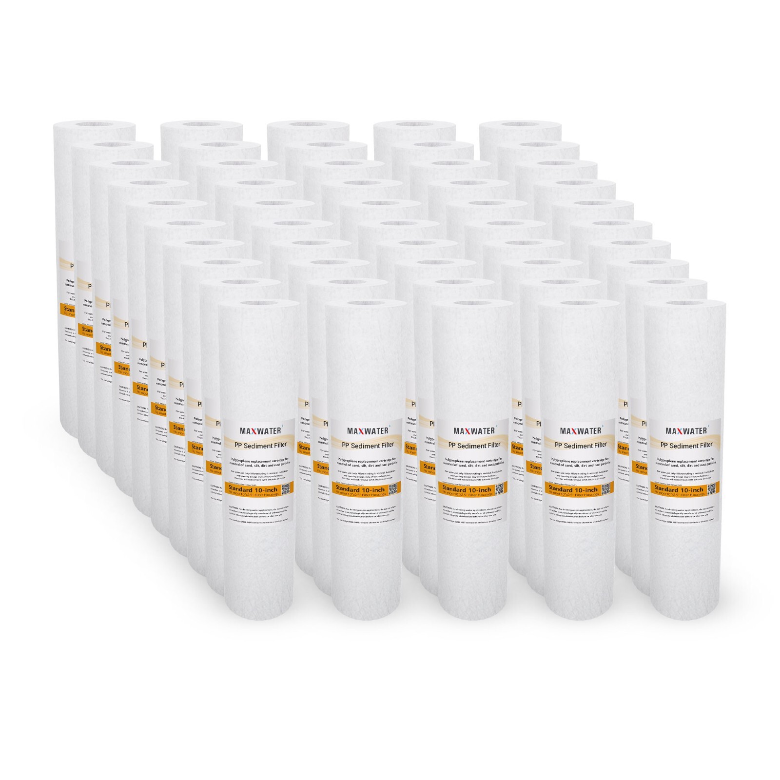 1 Micron Sediment Water Filter Cartridge for Reverse Osmosis 10″ x 2.5”, 50 PACK