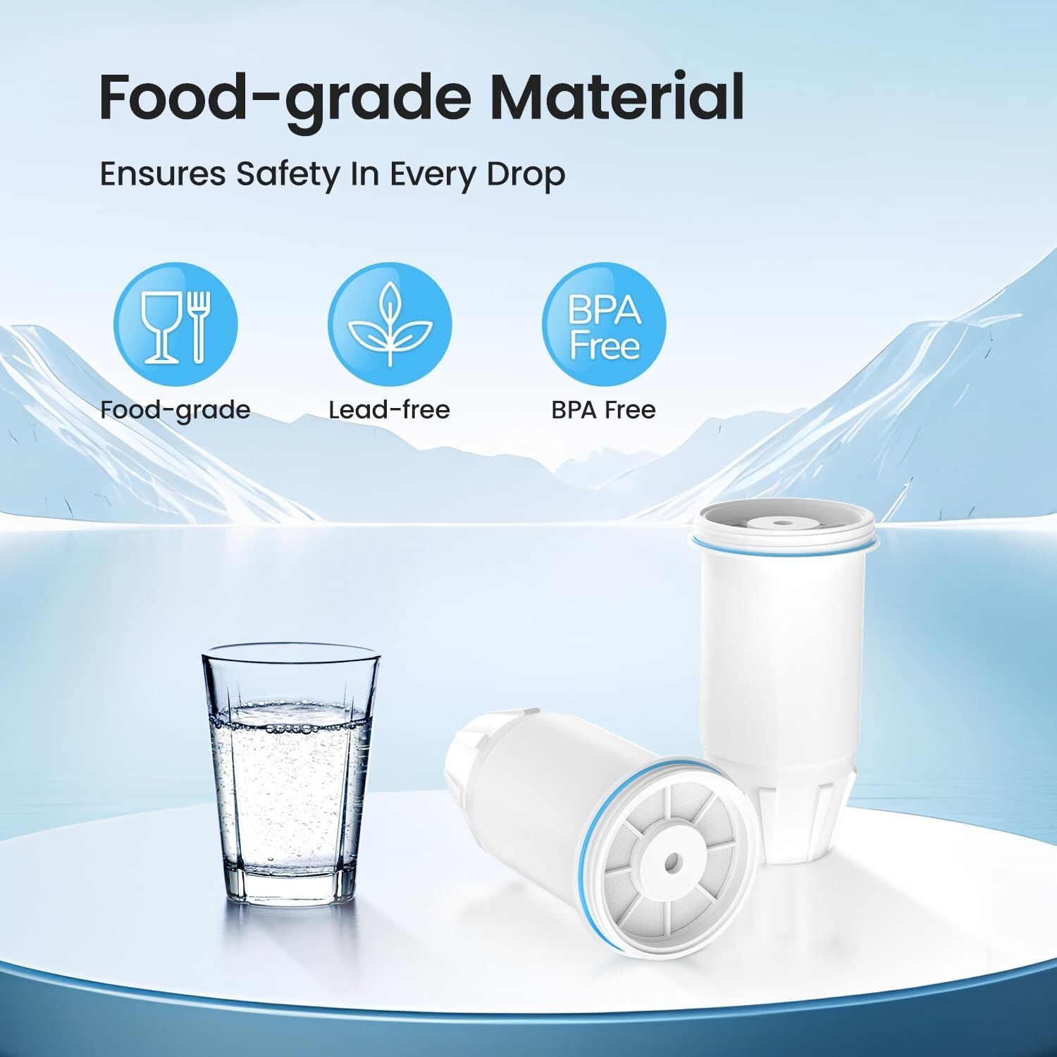 Water Filter Fit for Zero-Water 32 Cup Dispenser and Pitche ZR-001 ZR-017 ZR-004