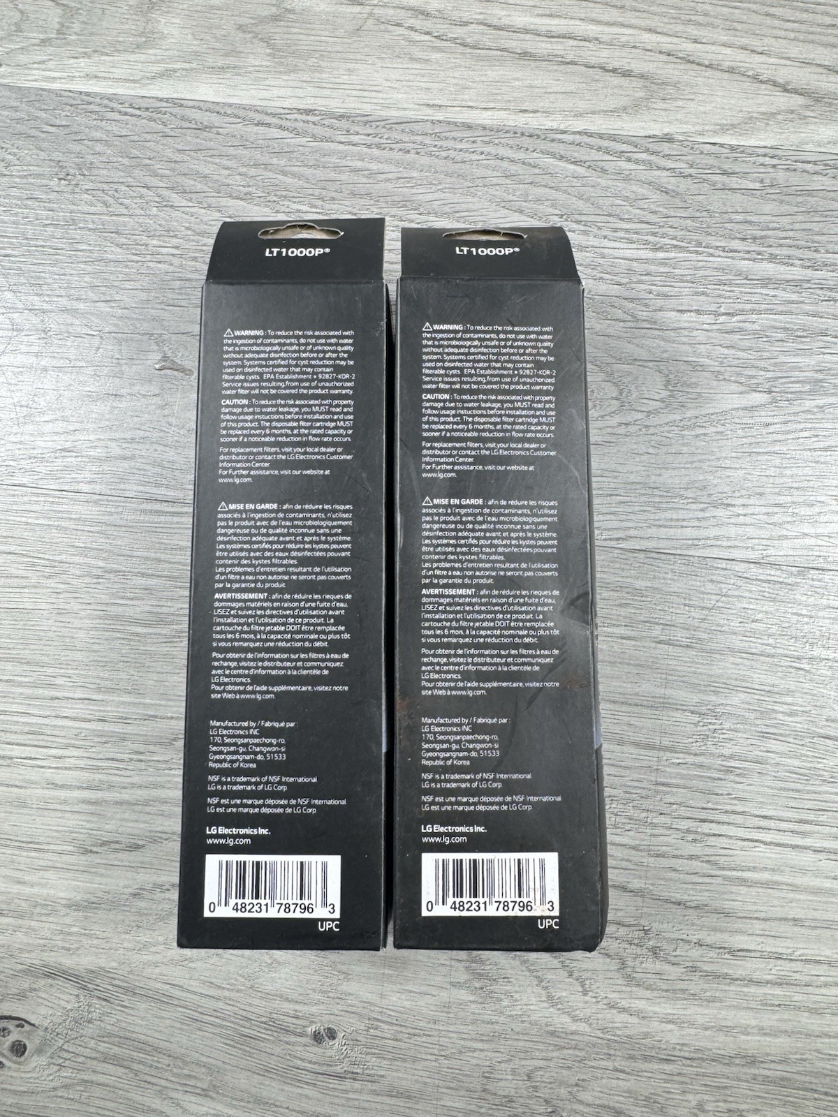 Genuine LG Water Filter Replacement Cartridge LT1000P New/Sealed Lot Of 2