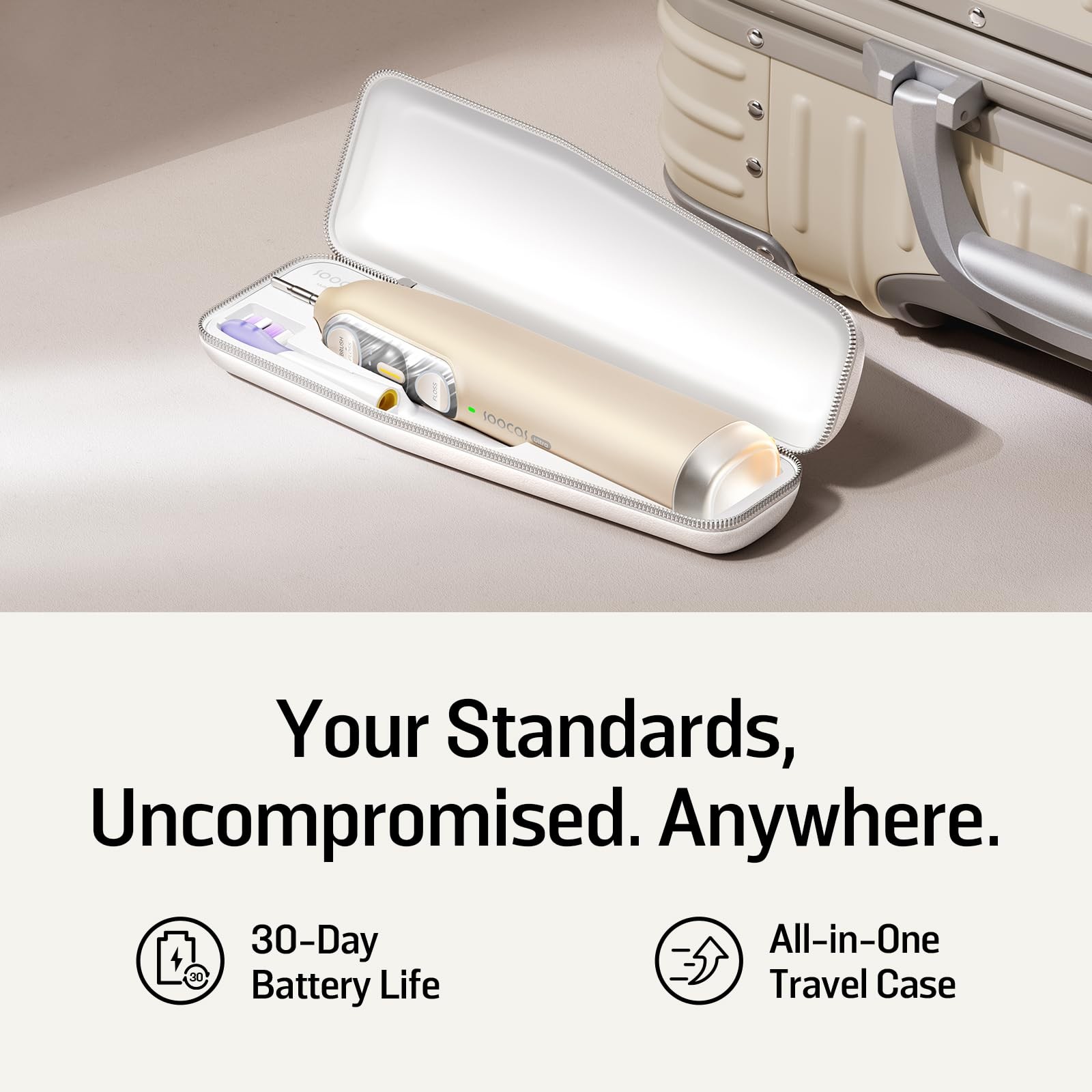 Soocas NEOS II Ultra – Electric Toothbrush with Water Flosser Champagne Gold