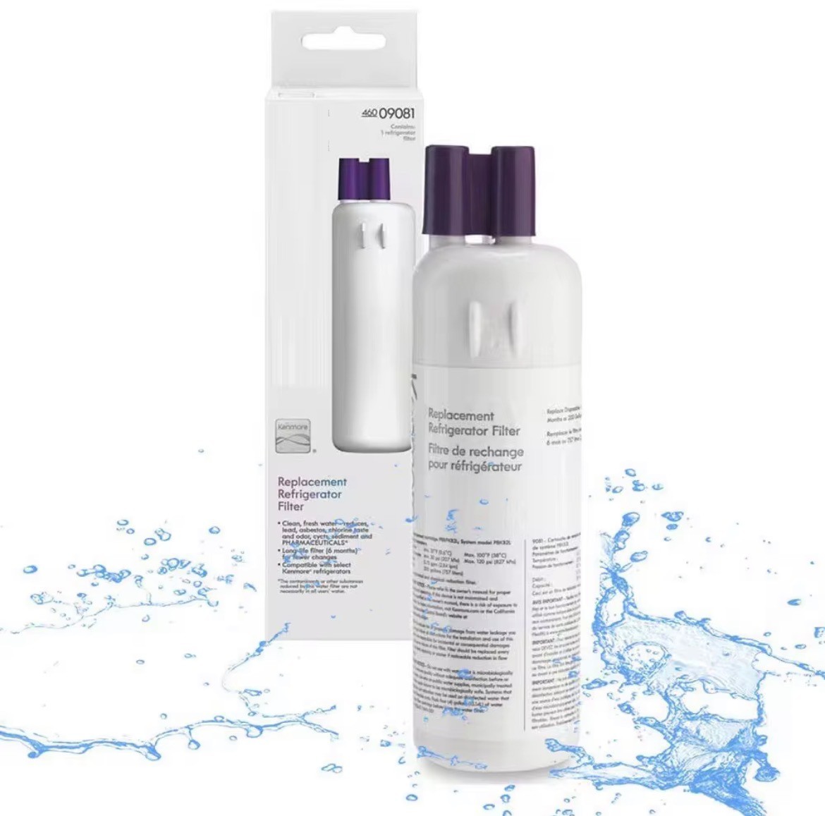 1 Pack Kenmore 9081 Replacement Refrigerator Water Filter 46-9081 46-9930