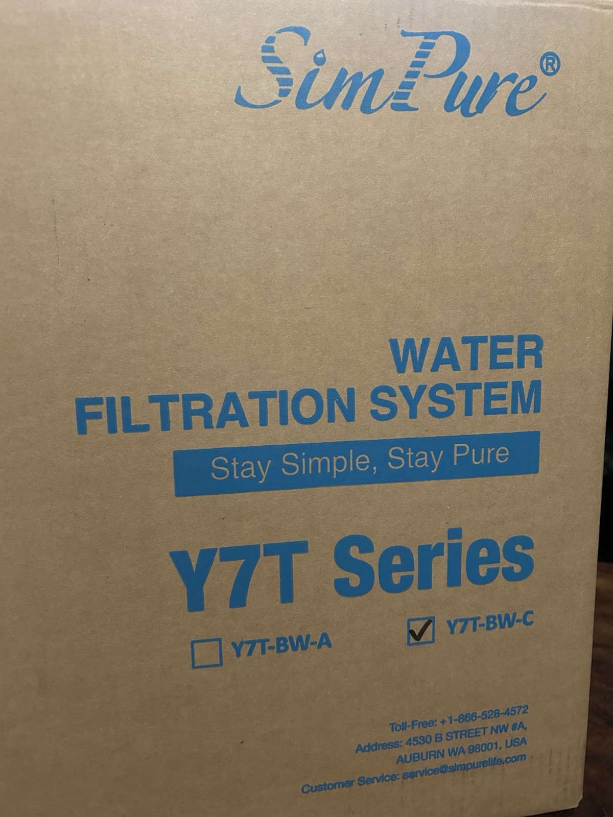 SimPure Water Filtration System – Y7T Series Water Filter NEW In Box