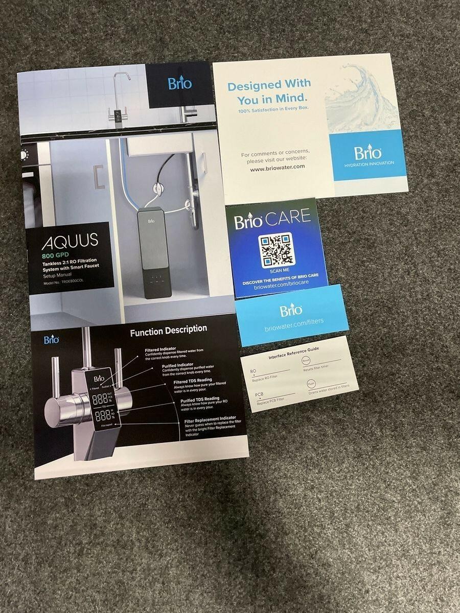 Brio AQUUS TROE800COL Reverse Osmosis Water Filtration System, 4 Stage Tankless