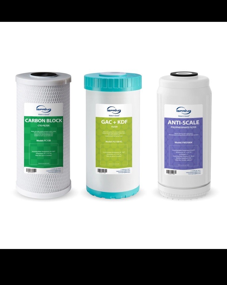 iSpring F3WGB31BKDS Ultimate Filter Pack: Lead, Scale & Hydrogen Sulfide