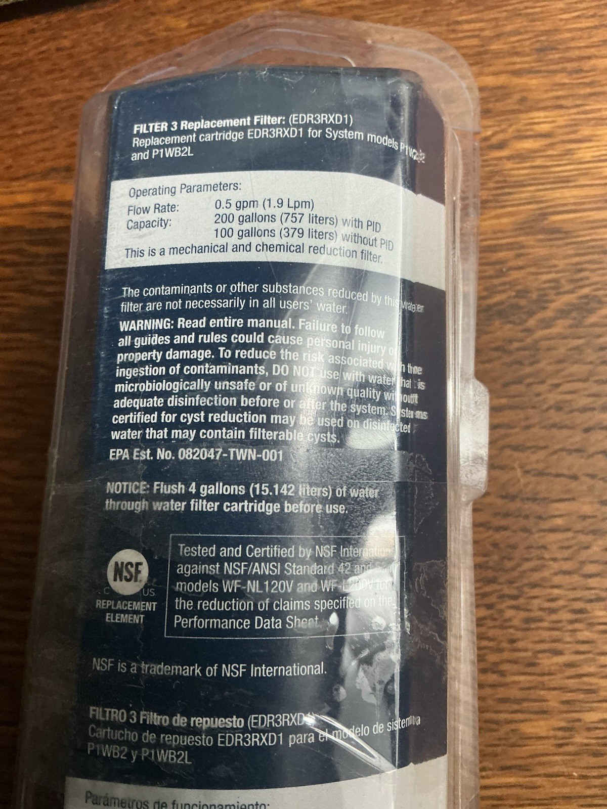 Everydrop Refrigerator Ice & Water Filter #3 Filtration . Open Box