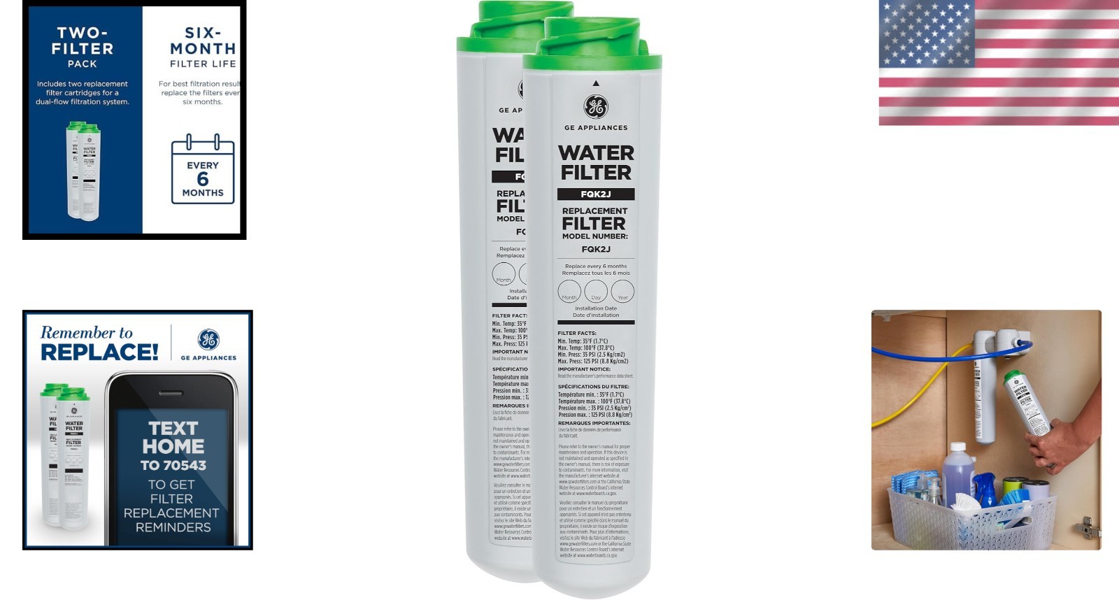 High Capacity Water Filters 2 Pack Compatible with Multiple Filtration Systems