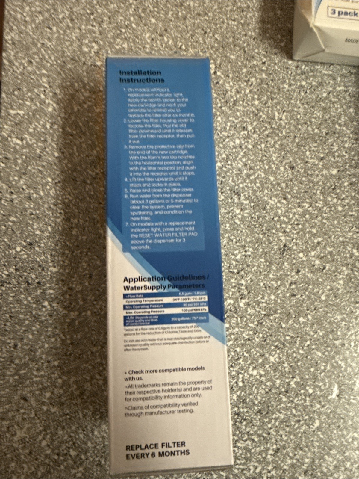 ICEPURE RWF4700AC Replacement Water Filters With Air Filter 2 pack New, #42