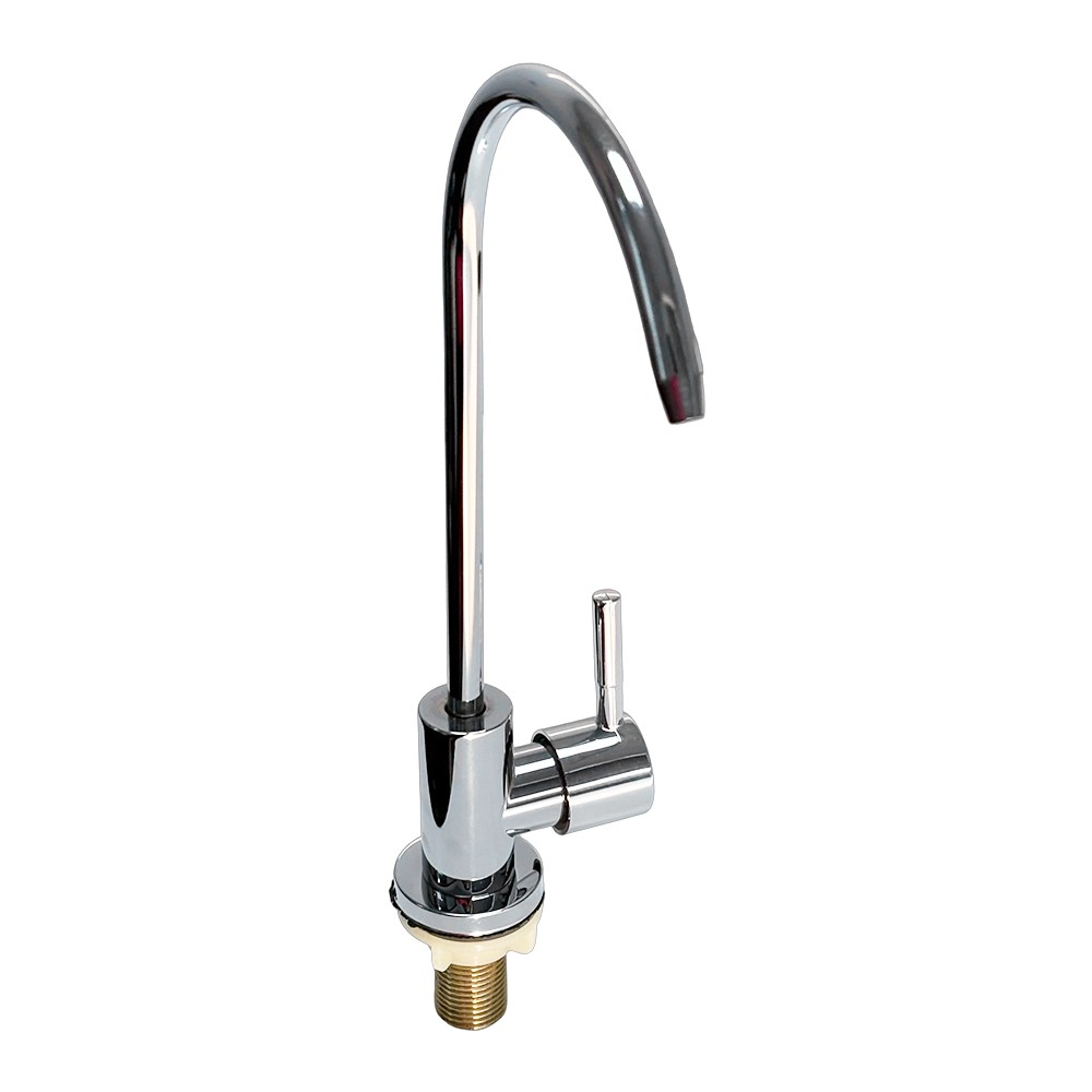 1/4» RO Water Filter Curved Sink Faucet Tap Chrome Reverse Osmosis Drinking